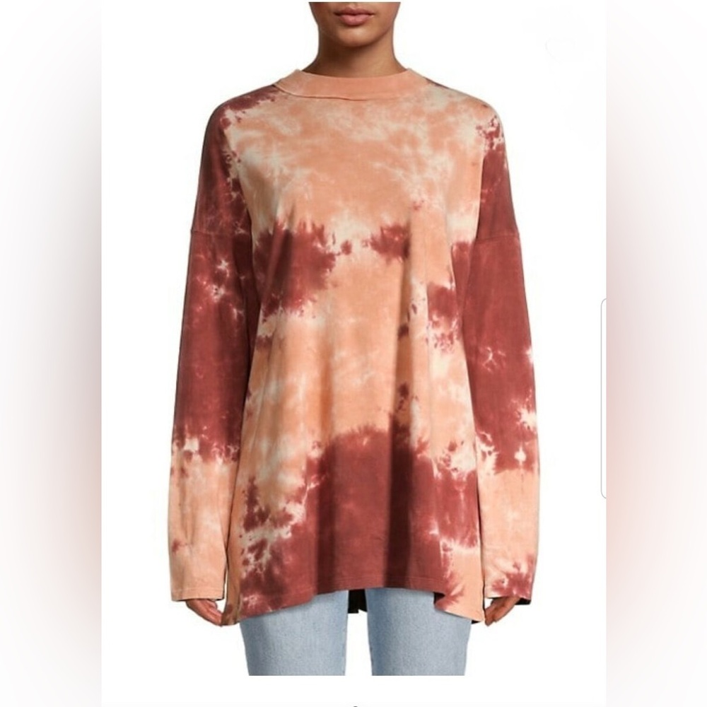 We The Free Be Free Tie Dye Long Sleeve Tee Large
